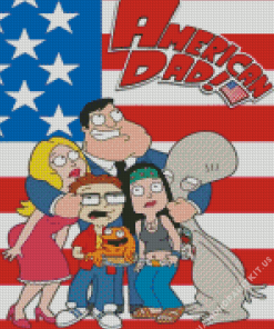 American Dad Poster Diamond Painting