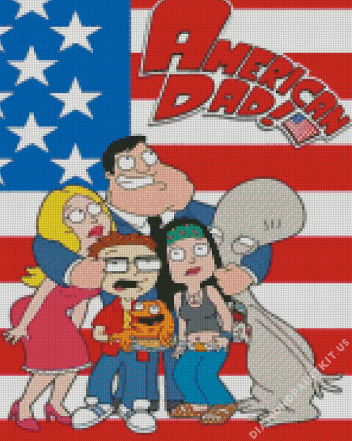 American Dad Poster Diamond Painting