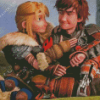 Animation Hiccup and Astrid Diamond Painting