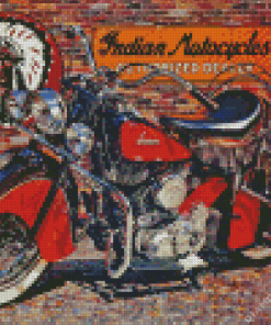 Antique Indian Motorcycle Diamond Painting