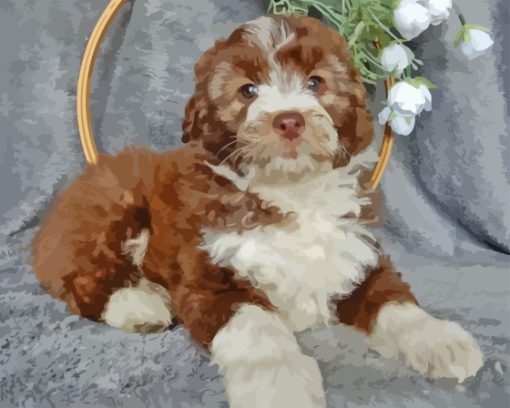 Aussiedoodle Miniature Diamond Painting