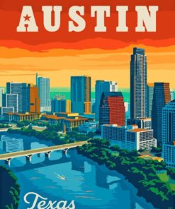 Austin Skyline Poster Diamond Painting