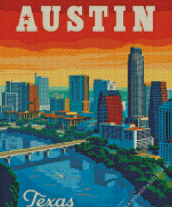 Austin Skyline Poster Diamond Painting