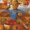 Autumn Farm Scarecrow Diamond Painting