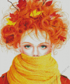 Autumn Girl Diamond Painting