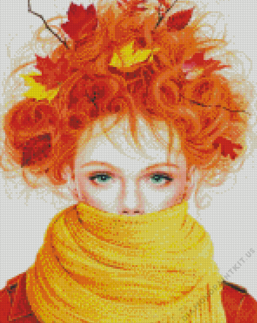 Autumn Girl Diamond Painting