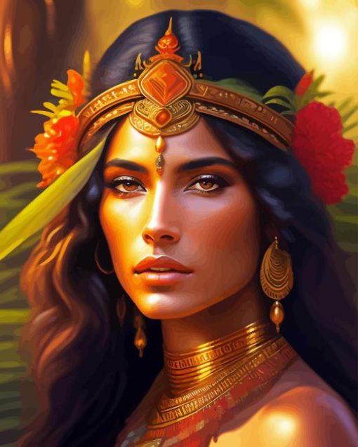 Aztec Princess Art Diamond Painting