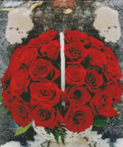 Basket of Red Roses Diamond Painting