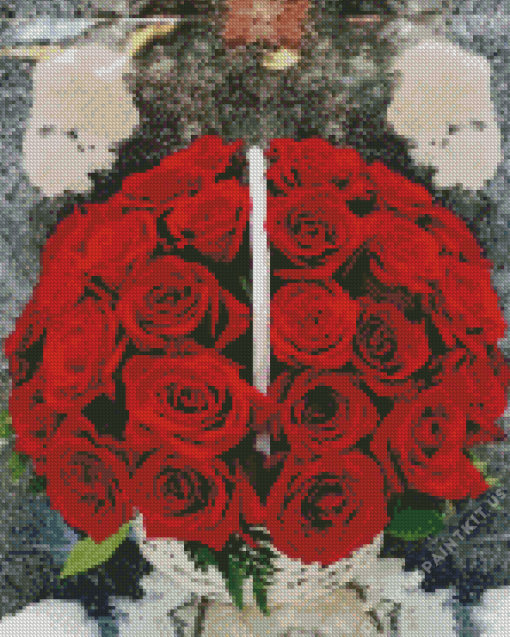 Basket of Red Roses Diamond Painting