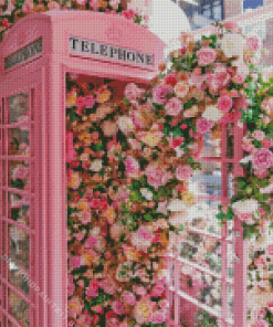 Beautiful Pink Phone Box Diamond Painting