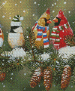 Birds Christmas Diamond Painting