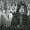 Black And White Orphan Black Diamond Painting