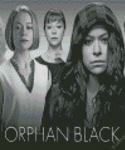 Black And White Orphan Black Diamond Painting