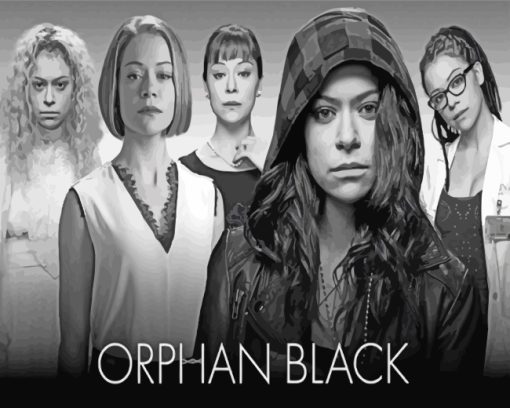 Black And White Orphan Black Diamond Painting