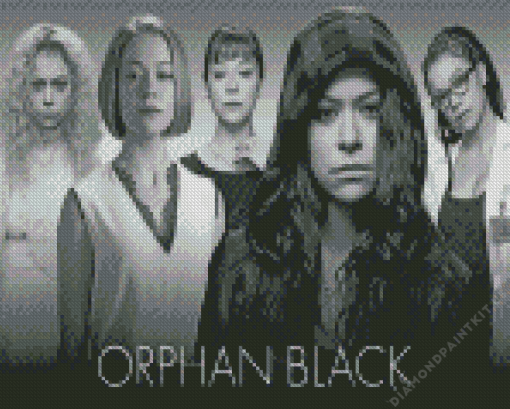 Black And White Orphan Black Diamond Painting