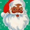 Black Santa Diamond Painting