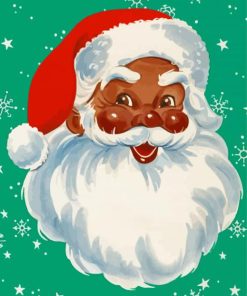 Black Santa Diamond Painting