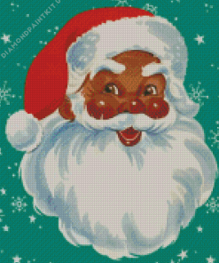 Black Santa Diamond Painting