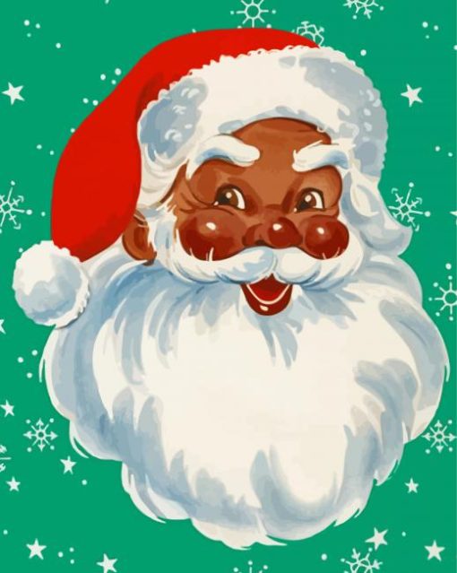 Black Santa Diamond Painting