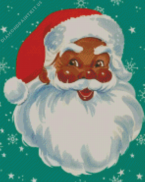 Black Santa Diamond Painting