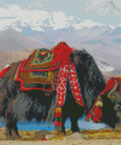 Black Yak Diamond Painting