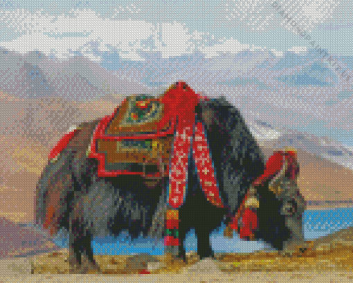 Black Yak Diamond Painting