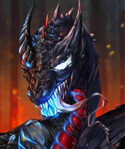 Black And Red Dragon Venom Diamond Painting