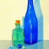 Blue Green Glass Bottles Diamond Painting