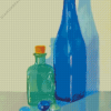 Blue Green Glass Bottles Diamond Painting