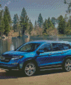 Blue Honda Pilot Car Diamond Painting