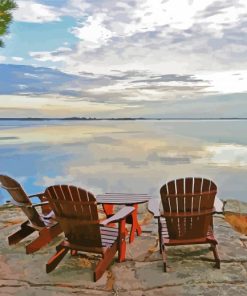 Chairs by Muskoka Lake Diamond Painting