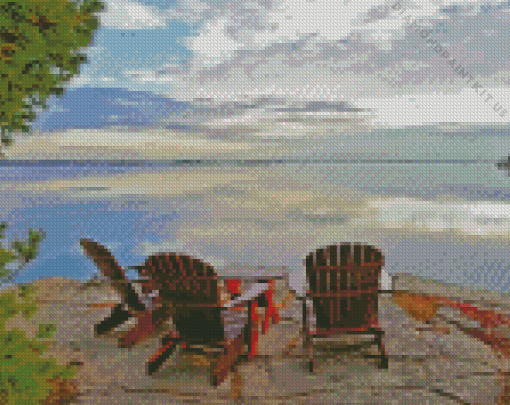 Chairs by Muskoka Lake Diamond Painting