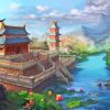 Chinese Village Cartoon Diamond Painting