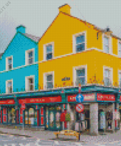 Colorful Houses in Kenmare Town Diamond Painting