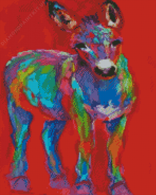 Colorful Donkey Art Diamond Painting