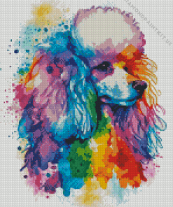 Colorful Poodle Puppy Diamond Painting