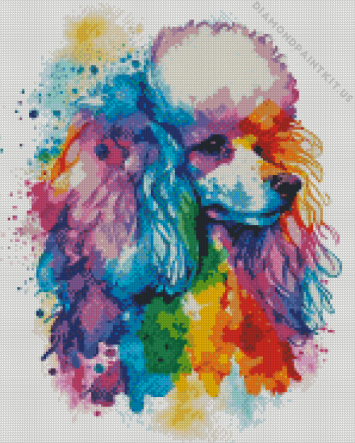 Colorful Poodle Puppy Diamond Painting