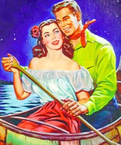 Couple On Boat Diamond Painting