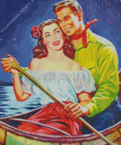 Couple On Boat Diamond Painting