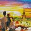 Couple in Paris Diamond Painting