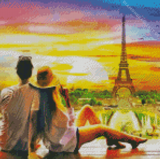 Couple in Paris Diamond Painting