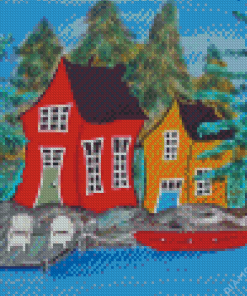 Crooked House Art Diamond Painting