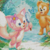 Disney Duffy Bear And Linabell Diamond Painting