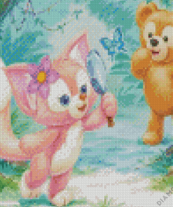 Disney Duffy Bear And Linabell Diamond Painting