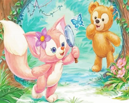 Disney Duffy Bear And Linabell Diamond Painting