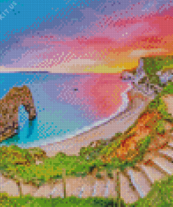 Dorset Durdle Door Sunset Diamond Painting