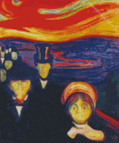 Edvard Munch Anxiety Diamond Painting