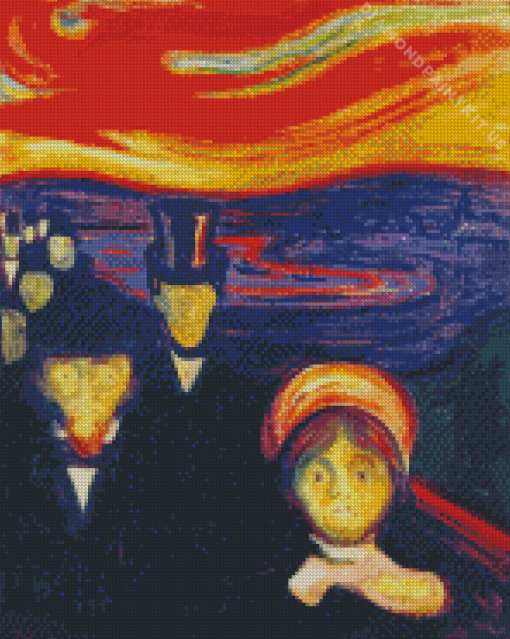 Edvard Munch Anxiety Diamond Painting