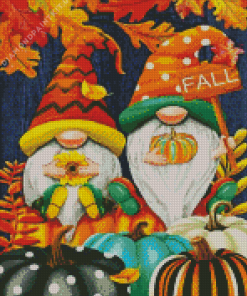 Fall Halloween Gnomes Diamond Painting