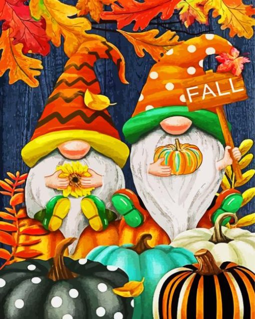 Fall Halloween Gnomes Diamond Painting